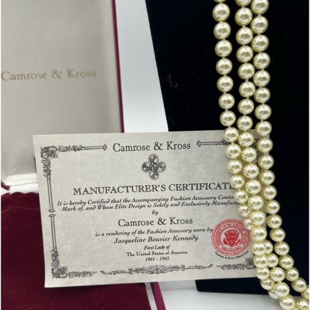 Camrose and Kross long three strand necklace - Picture 2 of 5